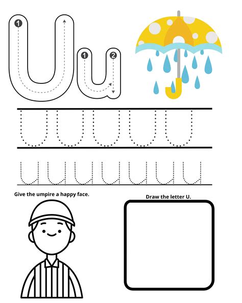 Letter U Worksheet - Etsy
