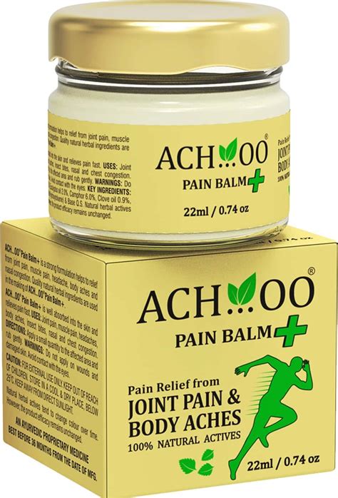 Buy ACHOO PAIN BALM PLUS 22ML Online & Get Upto 60% OFF at PharmEasy