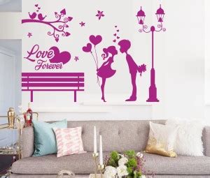 MINIDECOR 165 cm Love Forever Cute Couple Self Adhesive Sticker Price ...