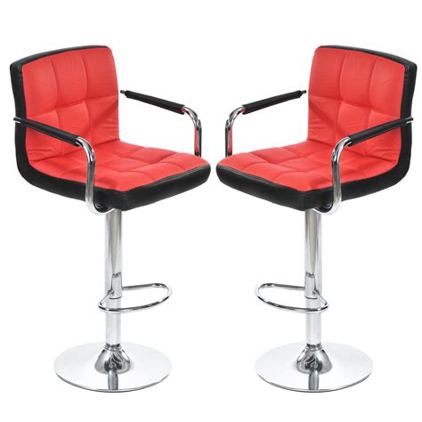 Amazon.com: Jinsi Nan Red bar stools Set of 2: bar stools with Back and ...