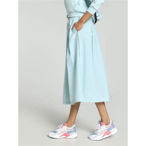 Buy Puma Infuse Pleated Midi Womens Blue Skirts Online