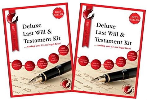 Buy DIY Legal Forms Deluxe Last Will and Testament Kit 2020 Edition. (2 ...