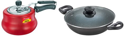 Prestige Svachh, 10752, 3 L, Nakshatra Duo Red Handi, with Deep Lid for ...