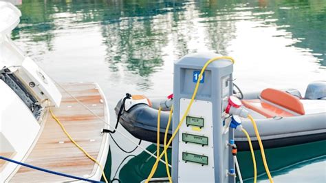 Charging station for boats electrical outlets to charge ships in harbor ...