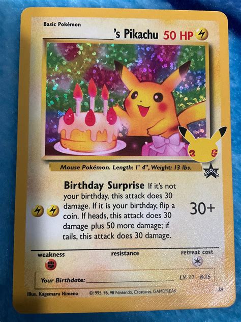 Pikachu Birthday Card by MrsSpyro01 on DeviantArt