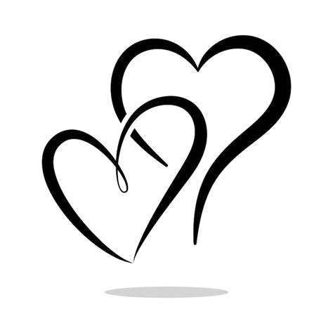 Images de Coeur dessin noir blanc – Téléchargement gratuit sur Freepik