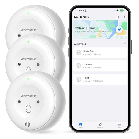 APEC WATER WiFi Water Leak Detector for Home, App Connected get Real ...