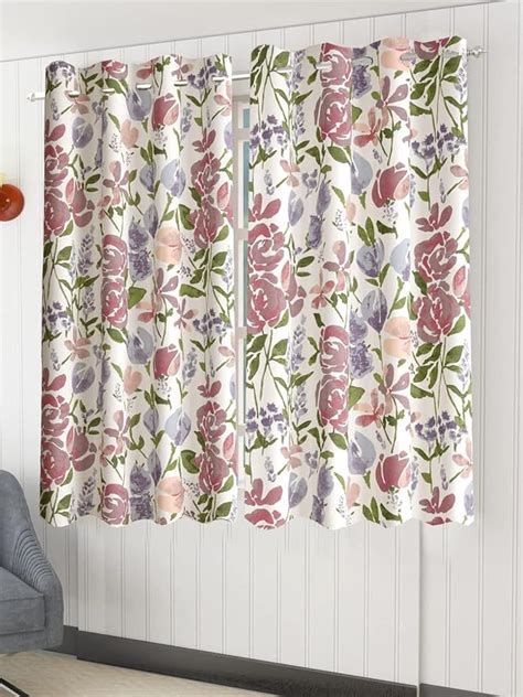 Buy Trance Home Linen 100% Cotton 5 Feet Curtains for Windows | Printed ...