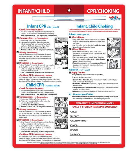 Buy Infant & Child CPR and Choking First Aid - Laminated Card with ...