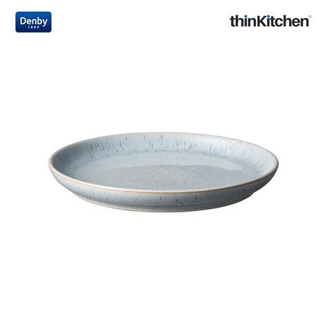 Buy Denby Studio Blue Pebble Small Coupe Plate Online at thinKitchen