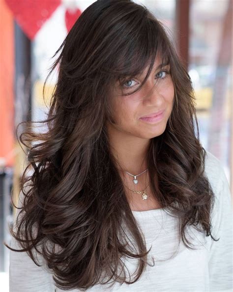 Swept Bangs Hairstyles Long Hair at Tristan Oflaherty blog