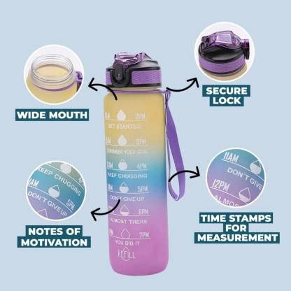 ARV MEGAHOUSE 1 litre Motivational Water Bottle 1000 ml Bottle - Buy ...