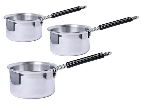 Buy Bartan Star Aluminum Sauce Pan (1000ml,1500ml & 2000ml) -Set of 3 ...