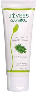 JOVEES Ayurveda Neem & Long Pepper Anti Acne and Pimple Cream, 60g ...