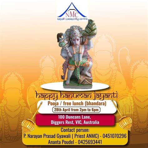 Hanuman Jayanti Celebrations and Meditation , 100 Duncans Lane, Diggers ...