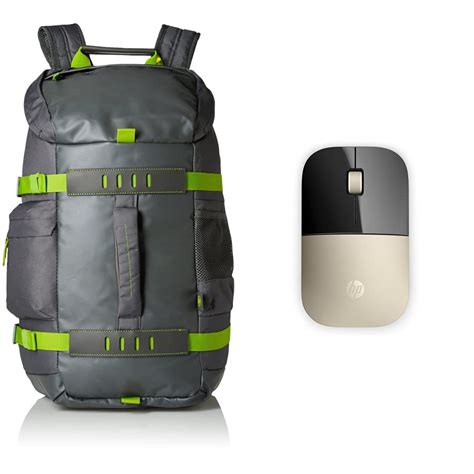 HP Odyssey Backpack for 15.6-inch Laptop (Grey/Green) & Z3700 Wireless ...