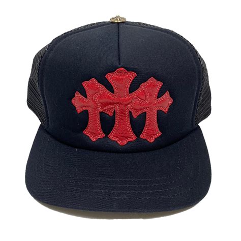 Chrome Hearts Cemetery Trucker Hat - Black/Red - Chrome Hearts CO