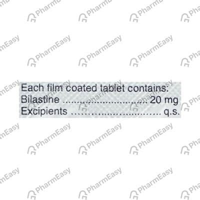 Bilacip 20 MG Tablet (10): Uses, Side Effects, Price & Dosage | PharmEasy