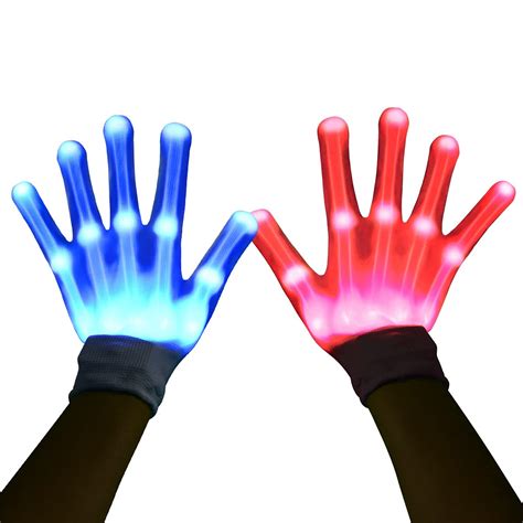 HITOP 12 Color changeable LED Light Up Gloves Glow Gloves Light Up Toys ...