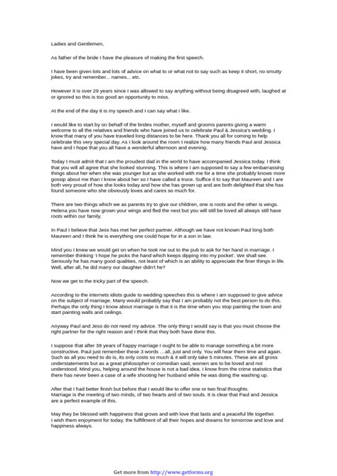 Image result for Examples of Father of the Bride Speech