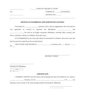 motion to withdraw Doc Template | pdfFiller