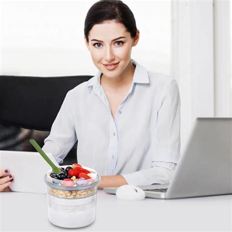 Buy Kitchen Cups Glass Set Portable Reusable Parfait Cups With Lids ...