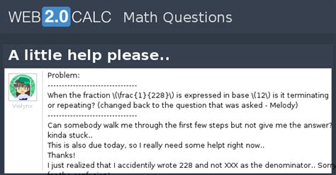 View question - A little help please..