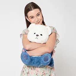 Buy ADORA Blue Lovable Huggable Soft Toy, Plush Teddy Bear, Elegant ...