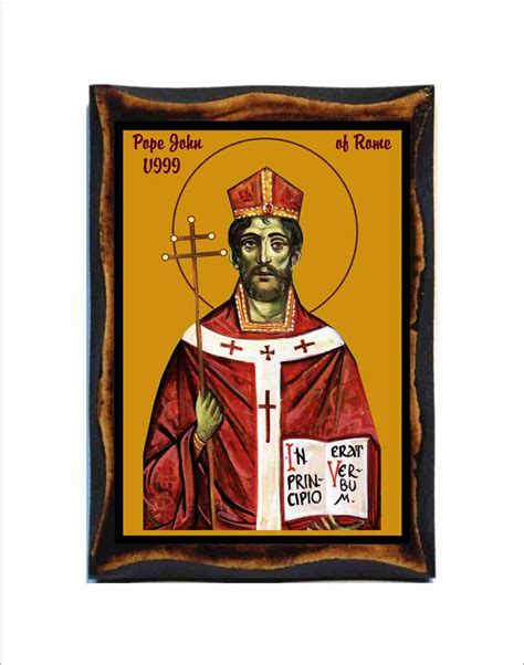 Saint Pope John VIII Byzantine Icon - Catholic Holy Card on Handmade ...