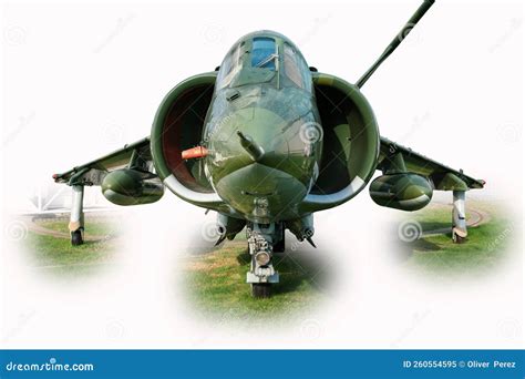 AV-8C Harrier Fighter Jet Known As a Jump Jet Isolated with White ...