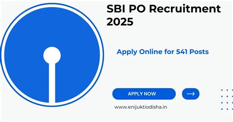 SBI PO Recruitment 2025 – Apply Online for 541 Posts