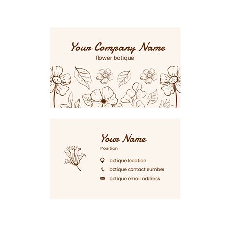 Floral Business Card Template 的图像结果