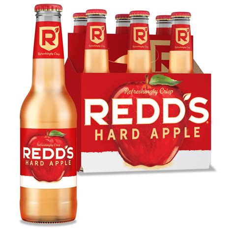 Redd's Hard Apple , 6 Pack, 12 fl oz Glass Bottles, 5% ABV - Walmart.com