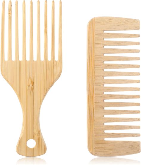 Amazon.com : NOLE Bamboo Wide Tooth Comb - Detangling Hair Brush, Anti ...