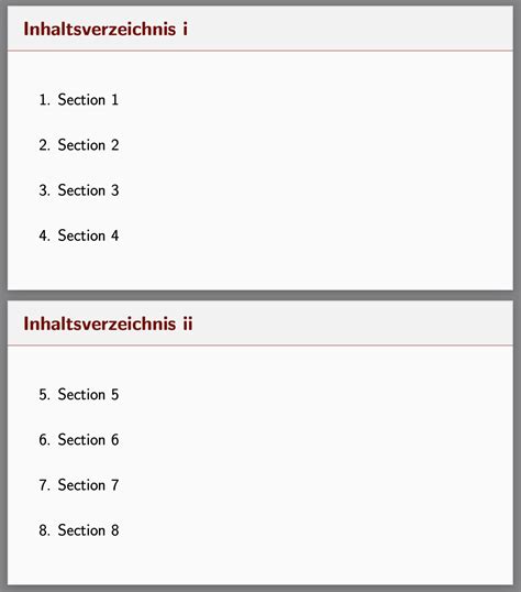 Beamer Table of Content is broken when using framebreak - TeX - LaTeX ...