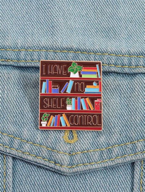 I HAVE NO SHELF CONTROL Enamel Pins Custom Bookshelf Organization ...