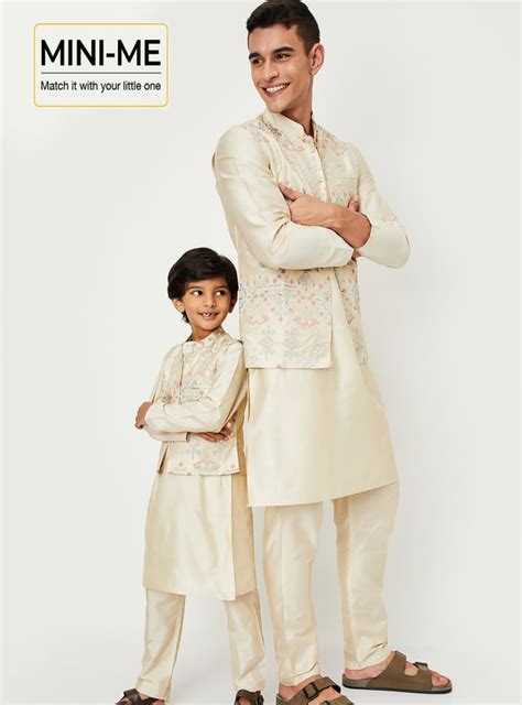 Buy Boys Embroidered Kurta Set with Nehru Jacket Online at just Rs ...