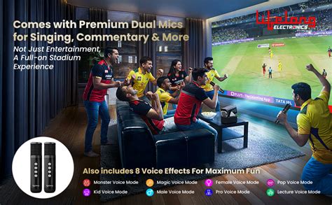 Lifelong Electronics ROAR Projector with 2 Mics | Booming 20W Speakers ...