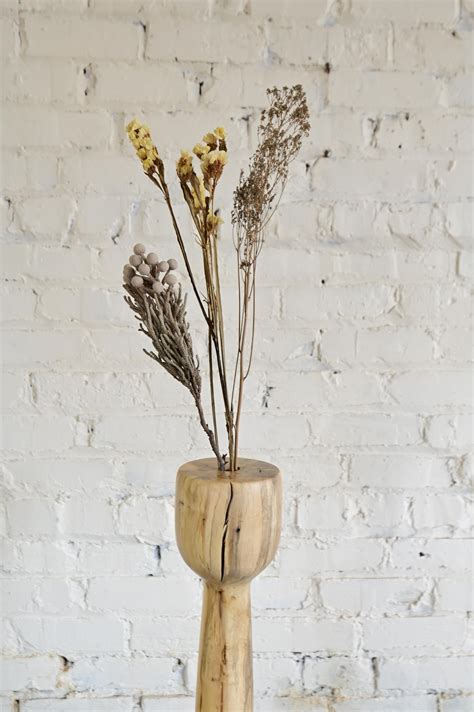 Organic Sculpted Wood Floor Vase For Sale at 1stDibs