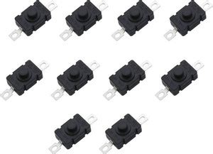 samest Pack of 10 2Pin On Off Push Button Switch Electronic Components ...