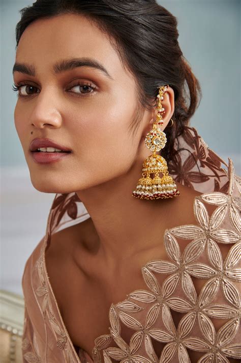 Ganishka Kundan Jhumka Earrings – Paisley Pop Shop