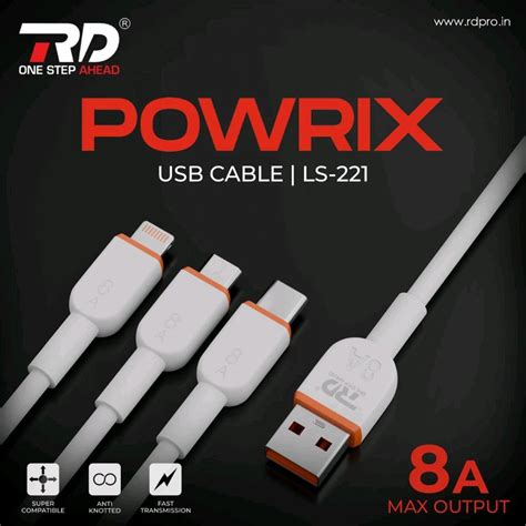 Rd Ls 221 8A Powerix Usb To Micro Pouch Pecking Cable