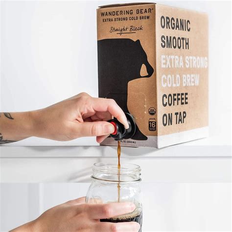 Wandering Bear Coffee Vanilla Cold Brew Coffee Case, 96 Fluid Ounces, 3 ...