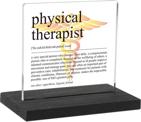 Amazon.com: Physical Therapist Gift for Women Men Clear Desk Decor Sign ...