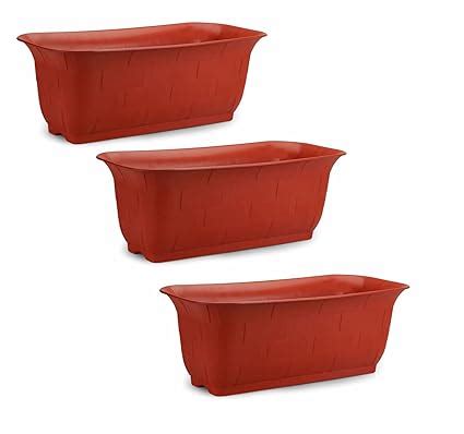 UV Treated Rectangular Plastic Planter(20 inches)-Set of 3 | Heavy Duty ...
