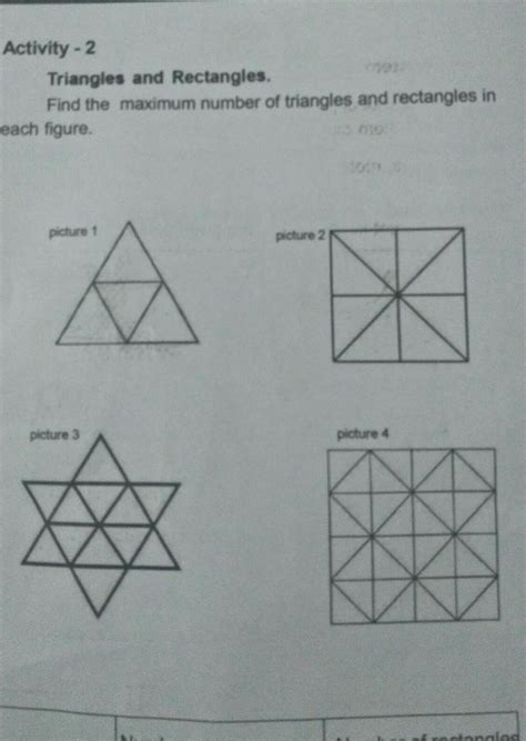 activity 2 triangles and rectangles.find the maximum number of ...