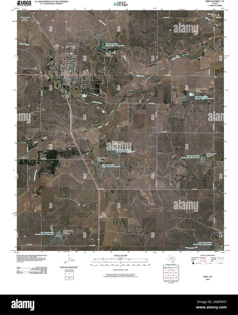 Map of eden texas Cut Out Stock Images & Pictures - Alamy