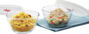 BOROSIL Borosilicate Glass Mixing Bowl Basics Set of 2 - 350 ml and 350 ...
