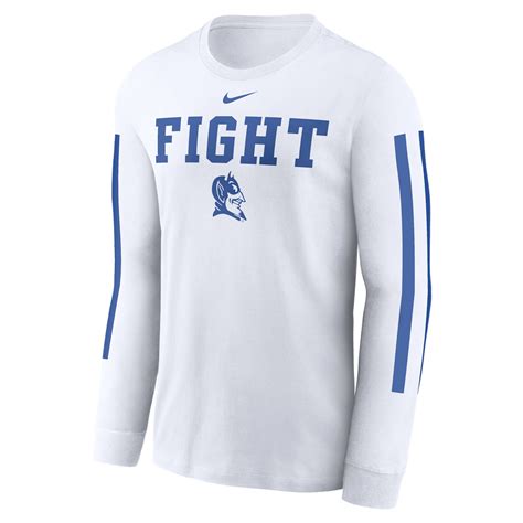 White Football Duke Blue Devils Long Sleeve Shirts. Nike.com