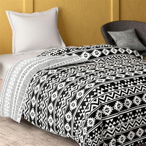 Buy PORTICO Marvella Black Printed Cotton Single Bed Comforter ...
